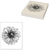 エキストララージサンフラワーフローラ植物学 ラバースタンプ (押印)