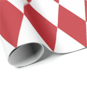 エキストララージダークハ赤と白ルキン ラッピングペーパー (ロールコーナー)