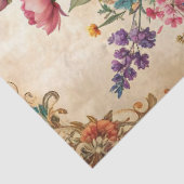 エキストララージバロックカラフル花模様の分離 薄葉紙 (詳細)