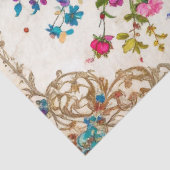 エキストララージバロックカラフル花模様の分離 薄葉紙 (詳細)