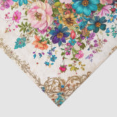 エキストララージバロックカラフル花模様の分離 薄葉紙 (詳細)
