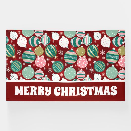 エキストララージヴィンテージクリスマスオーナメント雪片 横断幕