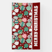 エキストララージヴィンテージクリスマスオーナメント雪片 横断幕 (縦)