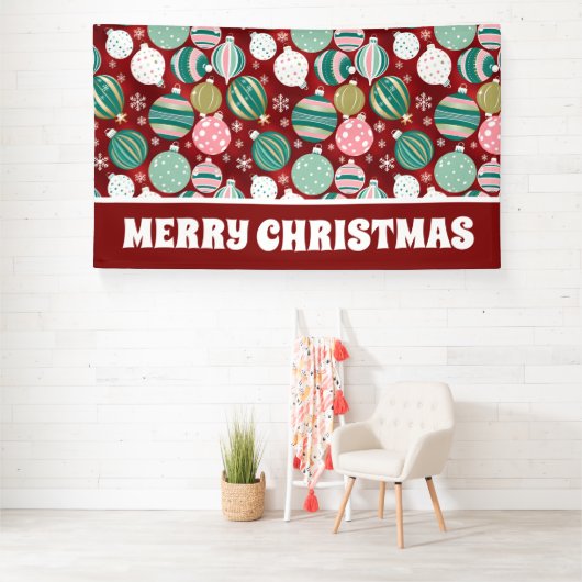 エキストララージヴィンテージクリスマスオーナメント雪片 横断幕 (インサイチュ)