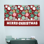 エキストララージヴィンテージクリスマスオーナメント雪片 横断幕 (トレードショー)