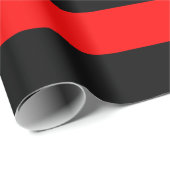 エキストララージ赤と黒のストライプ紙 ラッピングペーパー (ロールコーナー)