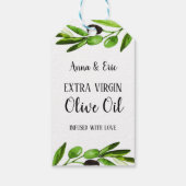 エキストラヴァージンオリーブエレガントモダン油結婚ズ ギフトタグ (裏面)