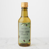 エキストラヴァージンオリーブ油モダンボトル製品ラベル ワインラベル (正面)