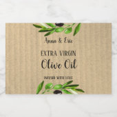 エキストラヴァージンオリーブ油結婚式の引き出物ボトルラベル リキュールボトルラベル (シングルラベル)