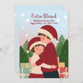 エキストラ賛美スクリスマス妊娠ホリデーカード シーズンカード (正面/裏面)