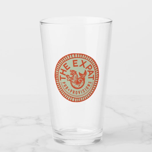 エキスパットヴィンテージオレンジ タンブラーグラス (正面)