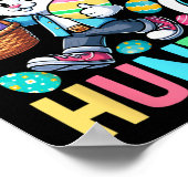 エキスパートエッグおもしろいジョークハンターイースターバニー狩り ポスター (角)