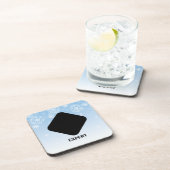 エキスパートスキーヤーブラックダイヤモンドトレイルサイン コースター (右側)