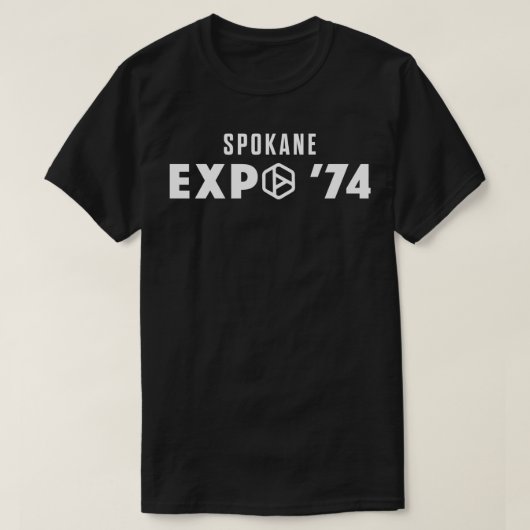 エキスポ74スポケーンワールドフェアOアイコンホワイト Tシャツ (デザイン正面)