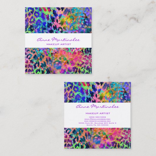 エキゾチカラフルックアニマルプリントスクエア名刺 スクエア名刺 (正面/裏面)