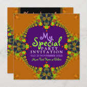 エキゾチックおもしろい女神ガールズパーティの招待状 招待状 (正面/裏面)