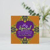 エキゾチックおもしろい女神ガールズパーティの招待状 招待状 (スタンド正面)