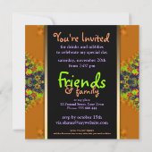 エキゾチックおもしろい女神ガールズパーティの招待状 招待状 (裏面)