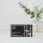 エキゾチックで創造的な黒竹の造園家 名刺 (スタンド正面)