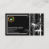 エキゾチックで創造的な黒竹の造園家 名刺 (正面)