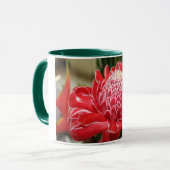 エキゾチックで赤いトーチのショウガの花のコップ! マグカップ (正面左)