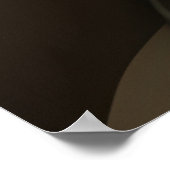 エキゾチックなアフリカの魅力的な女性の赤い唇の緑の金ゴールド ポスター (角)