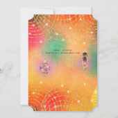 エキゾチックなアラビアンナイトパーティーストリングライトランタン 招待状 (裏面)