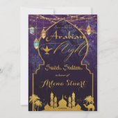 エキゾチックなアラビアンナイトランタンアラジン甘い16 招待状 (正面)