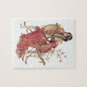 エキゾチックなアールヌーボーの華美女性 ジグソーパズル (横)