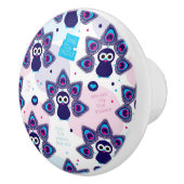 エキゾチックなインドの孔雀パターン セラミックノブ (右)