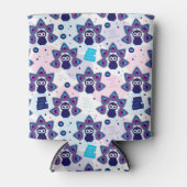 エキゾチックなインドクジャク模様 缶クーラー (正面)