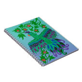 エキゾチックなオウムの螺線形ノート ノートブック (右側)