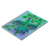 エキゾチックなオウムの螺線形ノート ノートブック (左側)