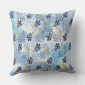 エキゾチックなオウムの鳥の音羽 クッション (裏面)