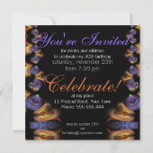 エキゾチックなオリエンタルフレーバーパーティー誕生日招待状 招待状 (裏面)