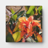 エキゾチックなオレンジ色の花 フォトプラーク (正面)
