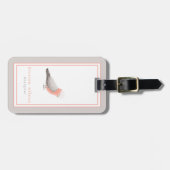 エキゾチックなオーストラリアのガラパーソナライズされたバード ラゲッジタグ (正面横)