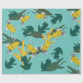 エキゾチックなカエルのパターン ラッピングペーパー (フラット)