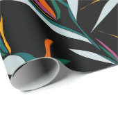 エキゾチックなカラフルの花のパターン ラッピングペーパー (ロールコーナー)