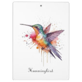 エキゾチックなカラフルハミングバードのカスタマイズ クリップボード (裏面)
