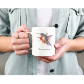 エキゾチックなカラフルハミングバードのカスタマイズ ツートーンマグカップ