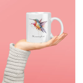 エキゾチックなカラフルハミングバードのカスタマイズ ツートーンマグカップ