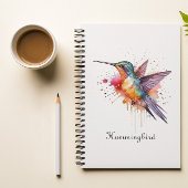 エキゾチックなカラフルハミングバードのカスタマイズ ノートブック