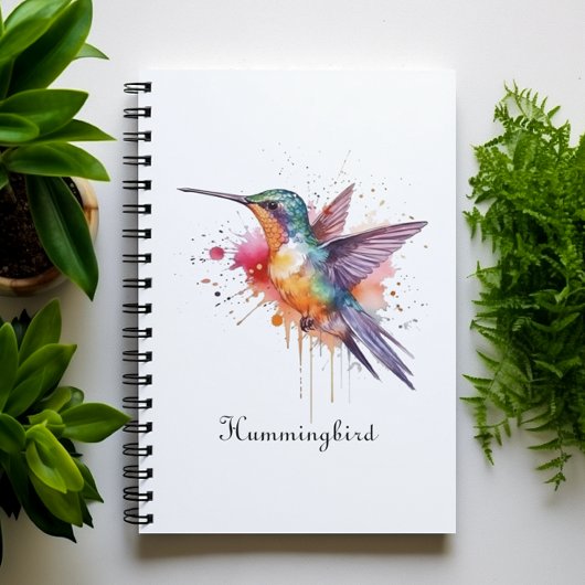エキゾチックなカラフルハミングバードのカスタマイズ ノートブック