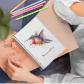 エキゾチックなカラフルハミングバードのカスタマイズ ノートブック