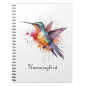 エキゾチックなカラフルハミングバードのカスタマイズ ノートブック (正面)