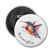 エキゾチックなカラフルハミングバードのカスタマイズ 栓抜き (正面)