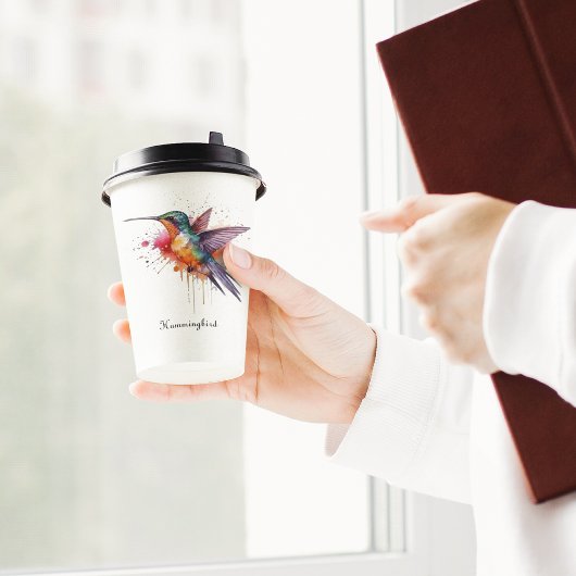エキゾチックなカラフルハミングバードのカスタマイズ 紙コップ