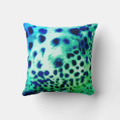 エキゾチックなグリーンレオパード印刷装飾用クッション クッション (裏面)