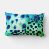 エキゾチックなグリーンレオパープリントランバー装飾用クッション ランバークッション (裏面)